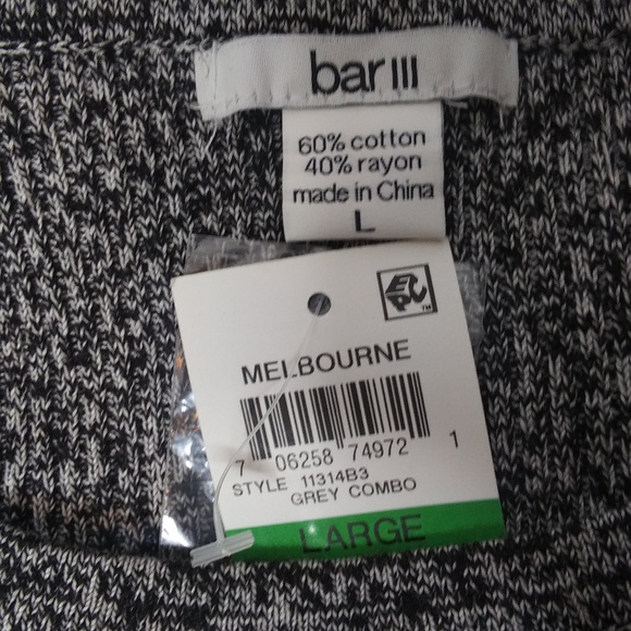 bar III Cold Shoulder heather gray knit dress - Picture 4 of 7